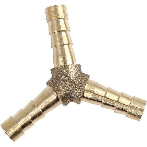 Laiton Tuyau Barbillon Raccord Universel 5mm 3 Voies Y Raccord Adaptateur (1/5)