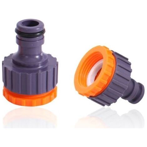 FENOPLASTICAPlastique 3/4 '' and 1/2 '' BSP 2in1 Nez de Robinet d'arrosage à Visser débit Tap Connector Threaded Faucet Adapter 9 Pack (1/5)