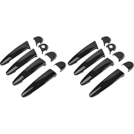 Dos embellecedores de fibra de carbono para las manijas exteriores de las puertas, aptos para los modelos BMW Serie 1, Serie 2, Serie 3, Serie 4 E87, E90, E91, E92, E93, F30, X1, X3, X4, X5 y X6 con v