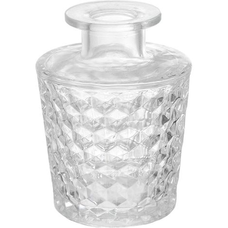 Flacon diffuseur en verre transparent rechargeable, récipient pour aromathérapie-7.4x7.4cm-Transparent (1/2)