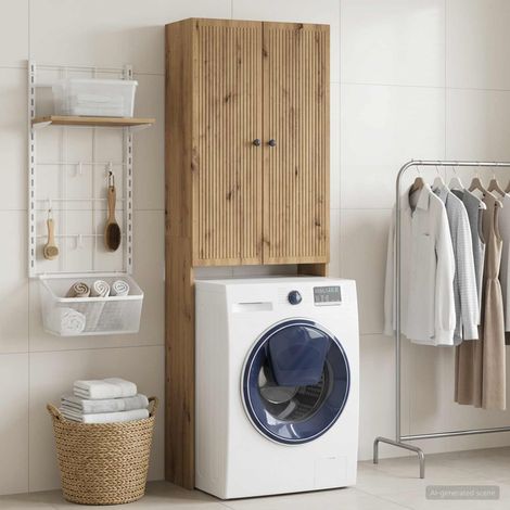 vidaXL Mobile Bagno EDE Rovere Artigianale 66 x 25,5 x 190 cm (1/5)