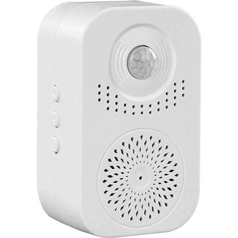 Timbre con detector de movimiento y mensaje de bienvenida,volumen ajustable,grabación personalizable,alimentación USB o recargable (1/5)