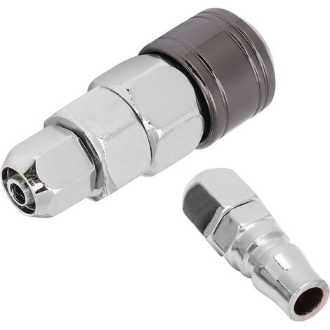 Selbstsichernde pneumatische Verschraubung, 2 Stück, legierter Stahl, Schlauchdichtung, Schnellkupplung 20SP+20PP (1/5)
