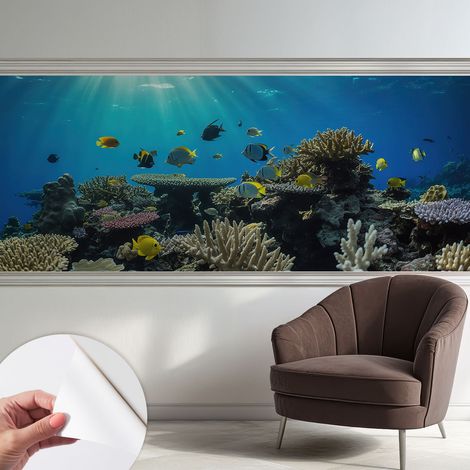 Papier peint autocollant adhésif avec imprimé installation simple qualité excellente sans désordre Monde sous-marin 250x104 cm (1/5)