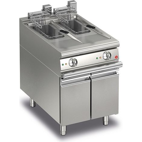 Friteuse électrique sur meuble - 2 x 10 L - 2 x 9 kW - P700 - Baron