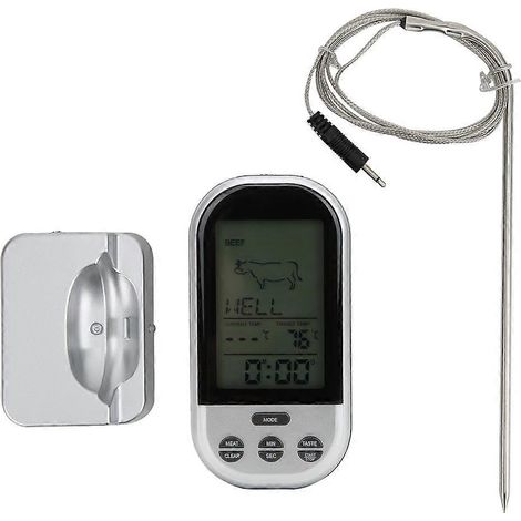 Kabelloses Grillthermometer mit Fleischsonde, Küchenzubehör, präzises Kochen, Braten, Grillen, tragbar, digital, schnelle Messung (1/5)