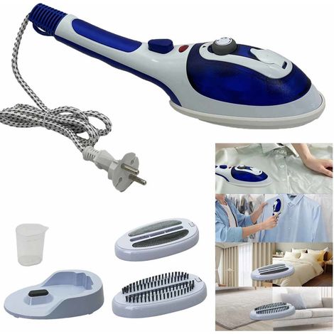 Fer à repasser vapeur 2 en 1, prise EU, 2000 W, vapeur puissante, élimine les peluches et le boulochage, doux pour les vêtements, indispensable pour toute la famille