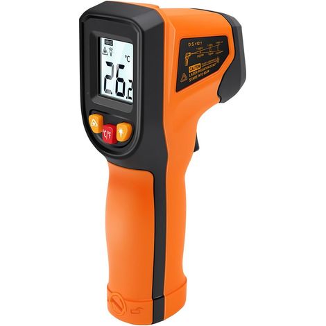Infrarot-Thermometerpistole, -50  600 ℃ (-58  1112 ℉), tragbare IR-Digital-Lebensmittel-Kochtemperaturpistole ohne hintergrundbeleuchtetes LCD-Digital für