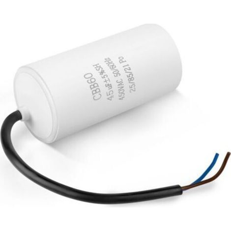 CBB60 40uF 450V 2-Draht 100mm Kondensator für Elektromotoranlauf, Kompressor und Wasserpumpe (1/5)