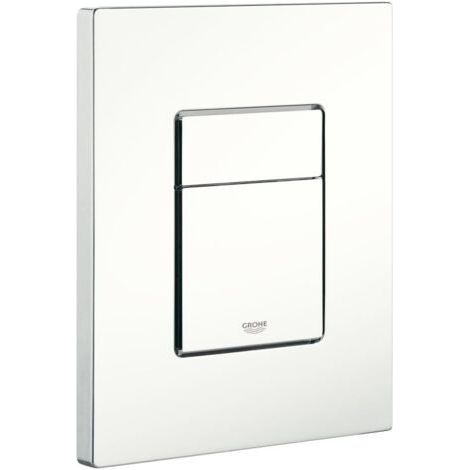 Plaque de commande WC Grohe Skate Cosmopolitan – Finition blanche – Dimensions 156x197mm – Système de chasse d'eau à double pression - 38732SH0 (1/5)