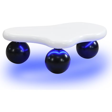 Table basse style nuage avec éclairage LED – 16 couleurs au choix, table basse, design en forme de nuage, design à pieds ronds, pièce phare élégante pour salon moderne et chambre d'enfant (1/5)