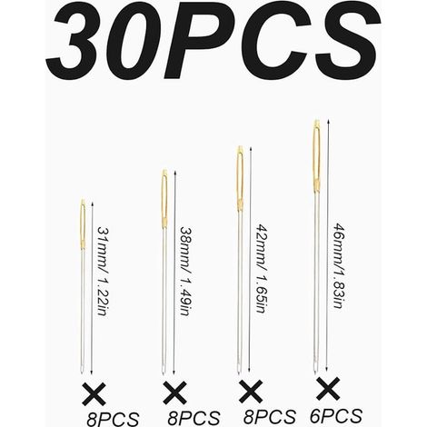 Set Sewing Needles, Black Hand Sewing Needles, Embroidery Needles, Thread Sewing Needles, for Sewing Crafts (1/2)