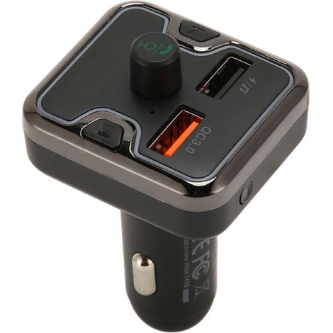 Adaptateur de musique de voiture, appel mains libres, son sans perte, charge rapide, Navigation, invite vocale, transmetteur Bluetooth pour voiture (1/4)