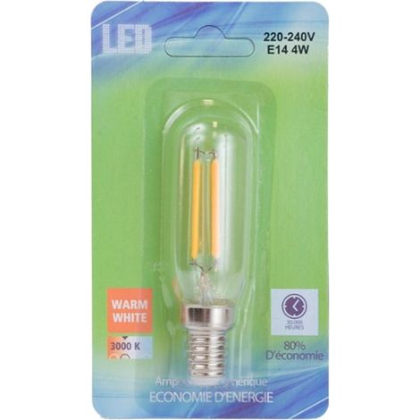 LAMPADA A RISPARMIO LED PER CAPPA 4W UNIVERSALE ATTACCO E14 CALDA