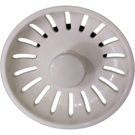 Cesto bianco per piletta manuale di lavello RAL 9001 diametro 83mm LIRA