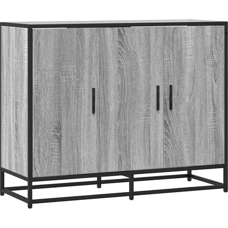 Maison La Vie - Buffet Salon Moderne - Meuble de rangement - sonoma gris 94x35x76 cm bois d'ingénierie bu5319