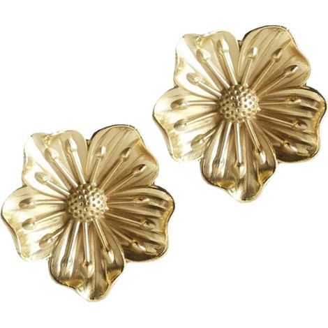DECHOUS Boutons de porte vintage en laiton doré forme fleur pour (1/5)