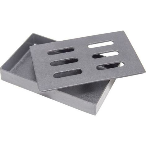 Boîte De Fumage - Fonte - Pour Barbecue Et Fumoir - 20,6 X 13 X 3,5 Cm - 1,6 Kg (1/4)
