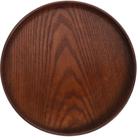 Plateau en bois, plateau de service en bois, compatible avec le rangement, utilisation sur bureau, marron clair (1/5)