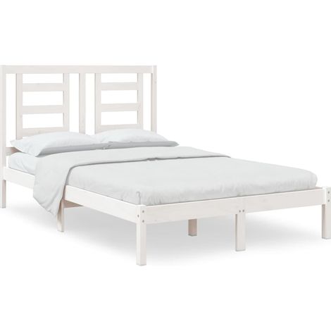 Maison Exclusive - Massivholzbett ohne Matratze Weiß 120x200 cm K