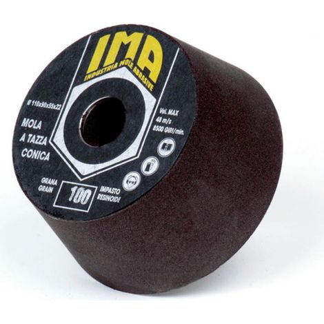 MOLE RESINOIDI A TAZZA CILINDRICA CONICHE 110x90x22.2 GRANA 36 SGROSSARE IMA (1/2)
