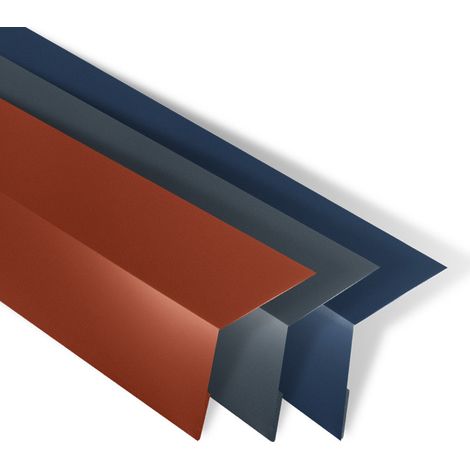 Bande d’égout universelle 2100 mm acier laqué  Coloris: Rouge Tuile  RAL 8012 (1/4)