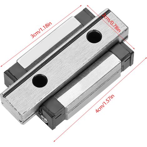 1pc LML9B Rail de guidage linéaire miniature Bloc coulissant de 9 mm de largeur (40 mm) (1/5)