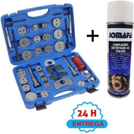 KIT REPOSICIONADOR DE PISTONES DE FRENOS 35 PIEZAS + LIMPIADOR DE FRENOS 1212-B