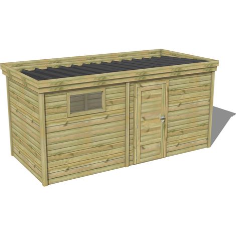 ABRI DE JARDIN bois traité 27mm, 4,7x2,1m, 10m2 (1/3)