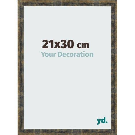 yd. - Cadre photo 21x30 - Bleu Or Melange - MDF - Pisa (1/5)