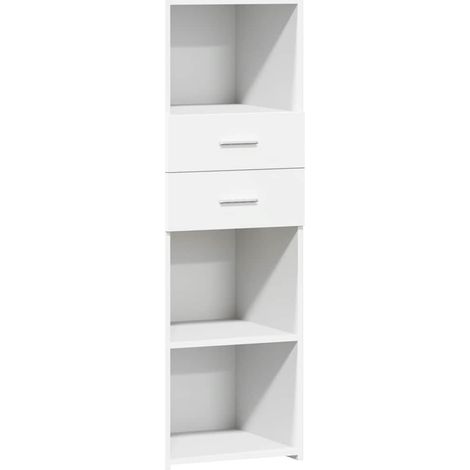 Credenza buffet cassettiera mobile contenitore organizer cucina soggiorno soggiorno alto 40 x 42,5 x 124 cm derivati del legno bianco 020032449