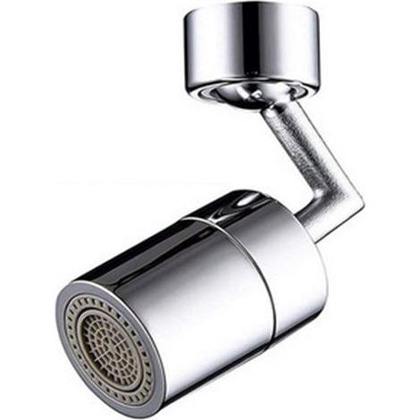 Faucet Aerator Extender - 1080° Rotatable Splash Filter - Dual-Mode Water Outlet (Jet/Shower) - Fits 22 mm Inner / 24 mm Outer Thread - For Kitchen and Bathroom Sink - 1 Piece (1/4)