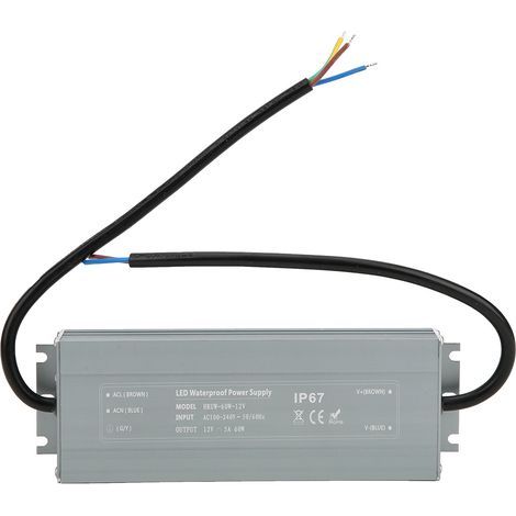 HRUW-60W-12V IP67 Wasserdichtes Schaltnetzteil LED-Treiber-Transformator 100-240VAC (1/5)