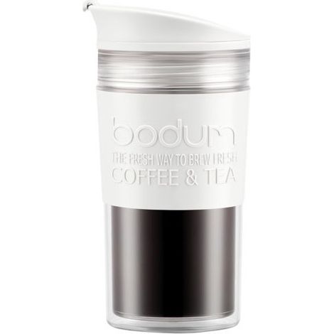 Tasse nomade BODUM 11103-486B 35 cl double paroi blanc avec couvercle à clapet étanche
