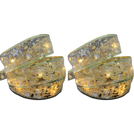 Guirlande Lumineuse Noel 4m 40 LEDs Ruban Decoratif Fete Jour Festif -KZQ (1/2)