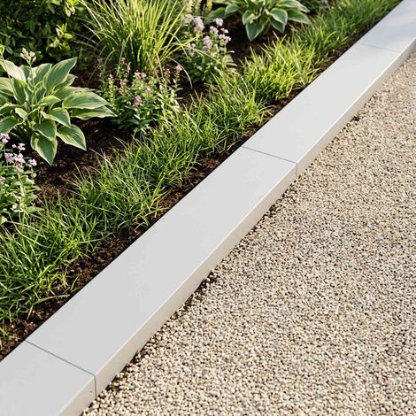 vidaXL Perfil de cobertura para jardín 2 uds. 100 x 20 x 5 cm Acero (1/5)