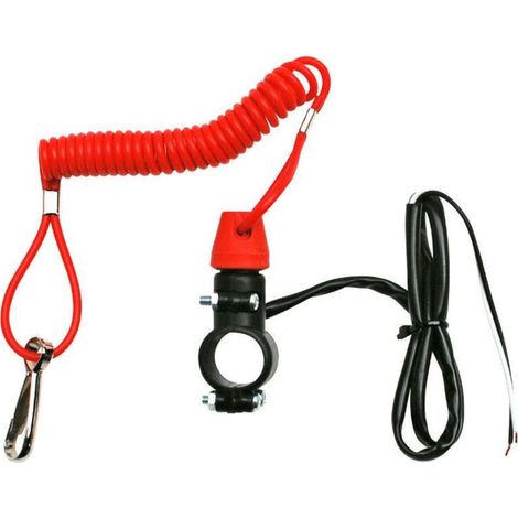 Coupe circuit contact universel pour guidon – Compatible scooters, motos, mobylettes, quads – Sécurise en cas de chute – 12V 30A