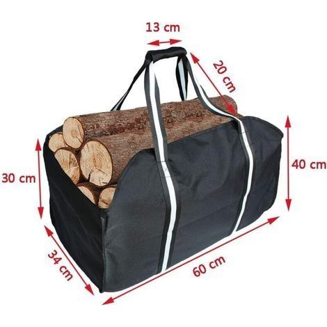 Brennholzregal und Tragetasche – Extra groß und robust – Ideal für Kamine, Holzöfen, Brennholz, Camping, Strand und Gartengestaltung (1/3)