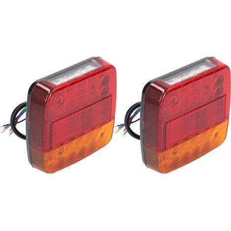 12V LED-Rückleuchten, 2 Stück, stoßfeste Blinker hinten, universell für LKW-Anhänger (1/4)