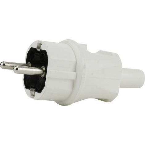 Unitec Schutzkontakt-Stecker mit Knickschutz bruchfest weiß Schutzkontakt-Stecker (1/2)
