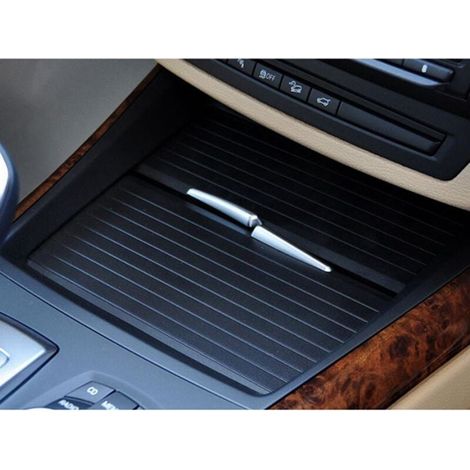 Console Centrale Arrière avec Obturateur Store Enrouleur et Support Verre pour BMW X5 X6 E70 E71 E72
