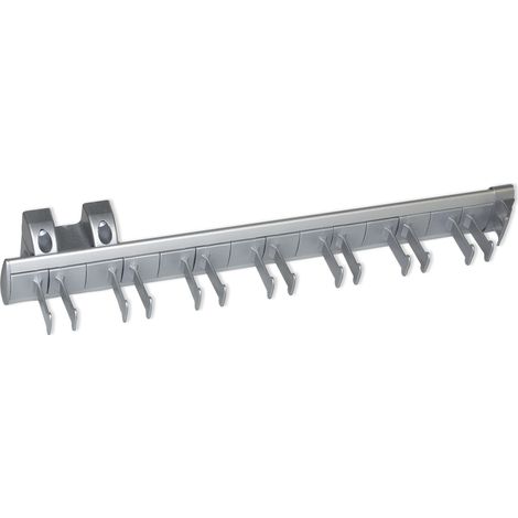 Emuca Porta-cintura laterlae estraibile, Anodizzato opaco, Tecnoplastica e Alluminio