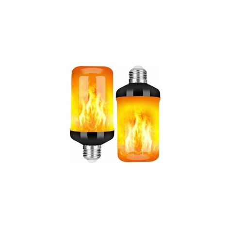2er-Pack E27 LED-Flammenlampen mit 4 Modi – Schwerkraftsensor-Lampe – Geeignet für Innen-/Außenbereich, Bars und Partydekoration – Crezuo