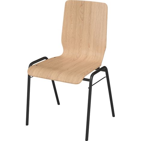 FRANKEL kaiserkraft, Chaise à coque en bois NUKI, piétement (1/2)