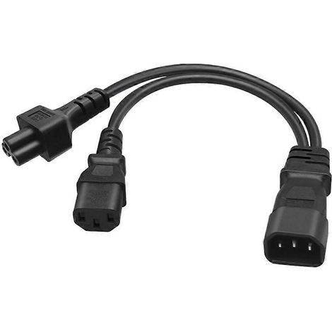 IEC C14 Stecker-Verlängerungskabel auf IEC320-C13+C5 Buchse-Verlängerungskabel