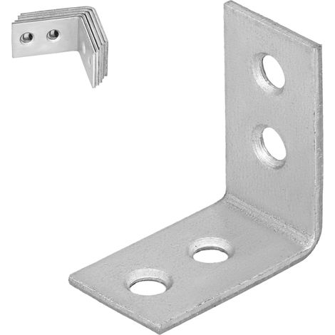 Ángulo de carpintero, conector de construcción, acero galvanizado, 30x30x17 mm, 12 unidades