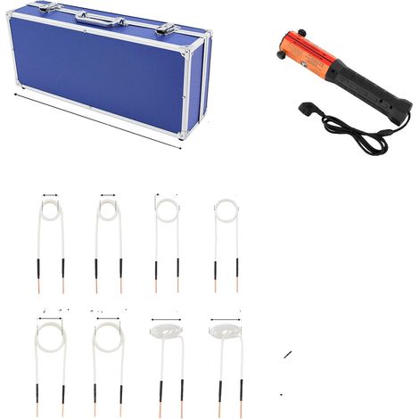 Chauffage par induction magnétique, 10 bobines de chauffage, design portable, Jaune Noir Bleu, 220V-240V Prise EU (1/2)