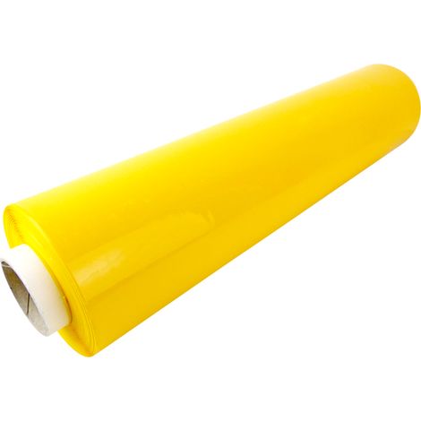 Lot de 6 Film étirable cast manuel opaque jaune 450mm x 300m 23µ discrétion et repérage
