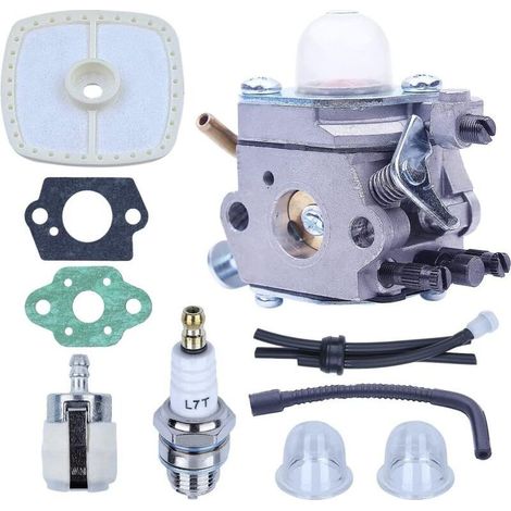 Carburateur Kit de Remplacement pour ECHO PB-2155 PB-2100 Souffleur et ES-2100 Broyeur, Carburateur + Joints + Conduites + Filtre Air + Bougie d'allumage Kit de Pièces 10 en 1 (1/4)