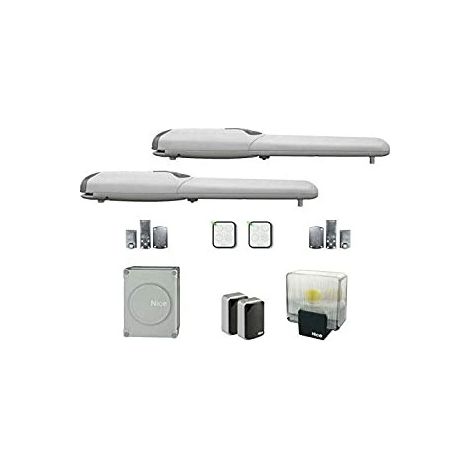 SET NICE WINGO WINGOKIT WINGOKCE KIT 230V 220V AUTOMAZIONE PER CANCELLO BATTENTE